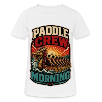 PADDLE CREW MORNING - Frauen T-Shirt atmungsaktiv - Weiß - Vorne - AI Model Female 172 dark (172cm)