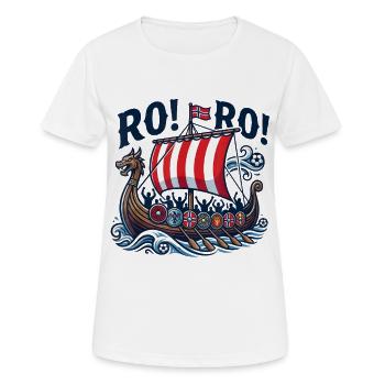 Viking Longship Rally Crest - Women's Breathable T-Shirt - white - Front - AI Model Female 172 dark (172cm)