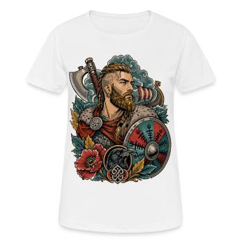 Sohn Odins - Frauen T-Shirt atmungsaktiv - Weiß - Vorne - AI Model Female 172 dark (172cm)