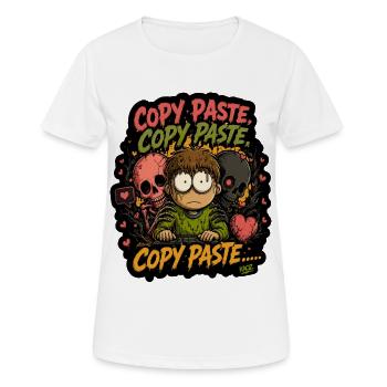 Copie-colle-colle-chaos Kid Zombie Meme - T-shirt respirant Femme - blanc - Devant - AI Model Female 172 dark (172cm)