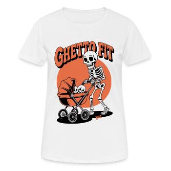 Poussette Ghetto Fit Skeleton - T-shirt respirant Femme - blanc - Devant - AI Model Female 172 dark (172cm)