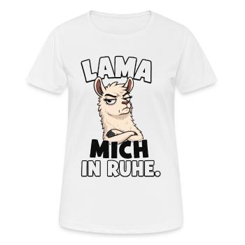 Lama Mich In Ruhe Shirt - Frauen T-Shirt atmungsaktiv - Weiß - Vorne - AI Model Female 172 dark (172cm)