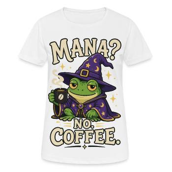 Mana Coffee Frog Wizard Shirt - Women's Breathable T-Shirt - white - Front - AI Model Female 172 dark (172cm)