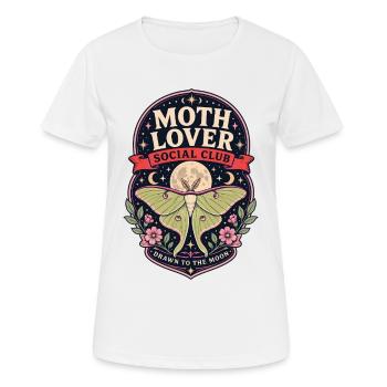 Moth Lover Moon Butterfly Shirt - Women's Breathable T-Shirt - white - Front - AI Model Female 172 dark (172cm)