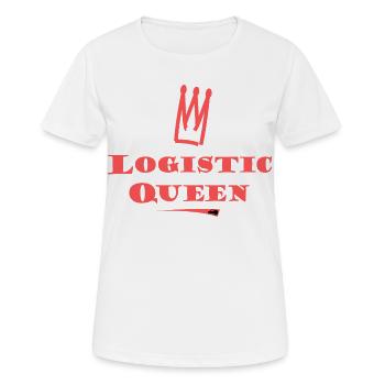 Logistik Königin Logo - Frauen T-Shirt atmungsaktiv - Weiß - Vorne - AI Model Female 172 dark (172cm)