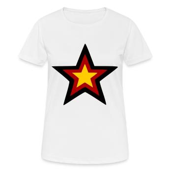 Deutschland Stern - Frauen T-Shirt atmungsaktiv - Weiß - Vorne - AI Model Female 172 dark (172cm)