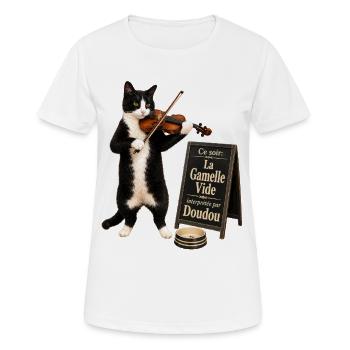The Empty Food Bowl - French - Women's Breathable T-Shirt - white - Front - AI Model Female 172 dark (172cm)