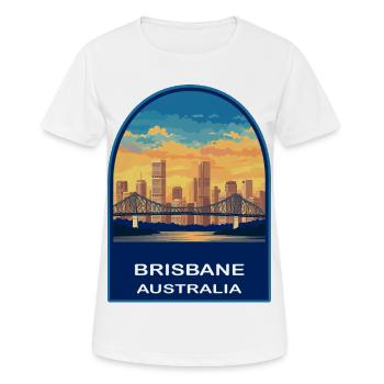 Brisbane Story Bridge Australia Skyline Sunset - Women's Breathable T-Shirt - white - Front - AI Model Female 172 dark (172cm)