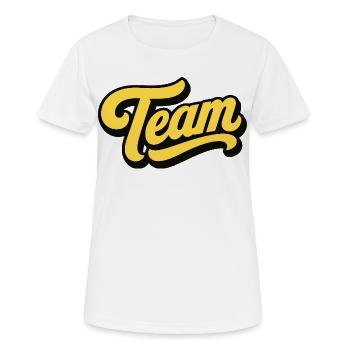Team - Women's Breathable T-Shirt - white - Front - AI Model Female 172 dark (172cm)