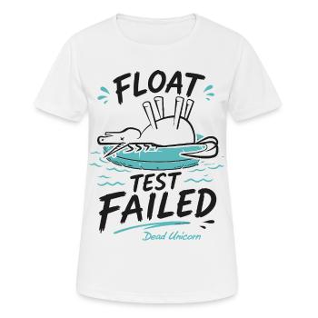 Licorne morte dans le tube de nage : Test de flottaison échoué - T-shirt respirant Femme - blanc - Devant - AI Model Female 172 dark (172cm)