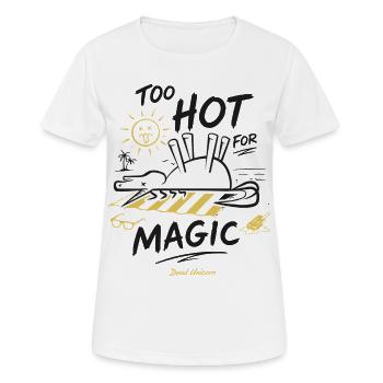 Dead Unicorn: Zu Heiss Für Magie - Frauen T-Shirt atmungsaktiv - Weiß - Vorne - AI Model Female 172 dark (172cm)