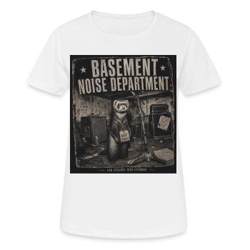 Basement Noise Department Punk Ferret Motiv LoFi - Frauen T-Shirt atmungsaktiv - Weiß - Vorne - AI Model Female 172 dark (172cm)