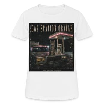 Station-service Oracle Cat Motif Vintage Tendance LowFi - T-shirt respirant Femme - blanc - Devant - AI Model Female 172 dark (172cm)