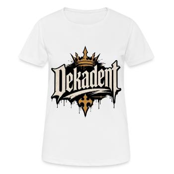 Design gothique décadent en couronne - T-shirt respirant Femme - blanc - Devant - AI Model Female 172 dark (172cm)