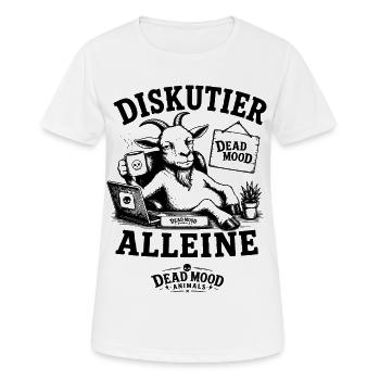 Nicht jede Diskussion braucht zwei Teilnehmer - Frauen T-Shirt atmungsaktiv - Weiß - Vorne - AI Model Female 172 dark (172cm)