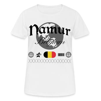 Namur Belgien Streetwear Reise Souvenir - Frauen T-Shirt atmungsaktiv - Weiß - Vorne - AI Model Female 172 dark (172cm)