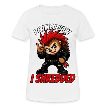 I Came I Saw I Shredded Punk Hedgehog Mascot - T-shirt respirant Femme - blanc - Devant - AI Model Female 172 dark (172cm)