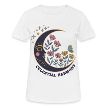 Spiritualität Himmlische Harmonie Heilige Geometrie - Frauen T-Shirt atmungsaktiv - Weiß - Vorne - AI Model Female 172 dark (172cm)