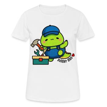 Dino du bâtisseur avec boîte à outils - T-shirt respirant Femme - blanc - Devant - AI Model Female 172 dark (172cm)