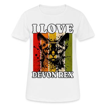 I Love Devon Rex - Women's Breathable T-Shirt - white - Front - AI Model Female 172 dark (172cm)