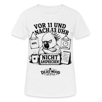 Geschenk für Kollegen vor 11 und nach 13 Uhr nicht - Frauen T-Shirt atmungsaktiv - Weiß - Vorne - AI Model Female 172 dark (172cm)