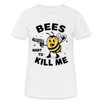 Les abeilles veulent me tuer - Sensibilisation à l’allergie aux abeilles - T-shirt respirant Femme - blanc - Devant - AI Model Female 172 dark (172cm)