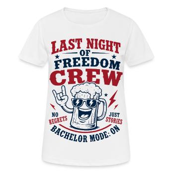 Last Night Of Freedom Crew Bier Motiv - Frauen T-Shirt atmungsaktiv - Weiß - Vorne - AI Model Female 172 dark (172cm)