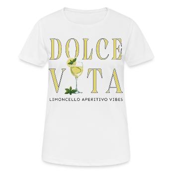 Cocktail au citron Dolce Vita - T-shirt respirant Femme - blanc - Devant - AI Model Female 172 dark (172cm)