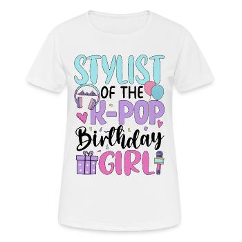 Coiffeuse de The K-Pop Birthday Girl - T-shirt respirant Femme - blanc - Devant - AI Model Female 172 dark (172cm)