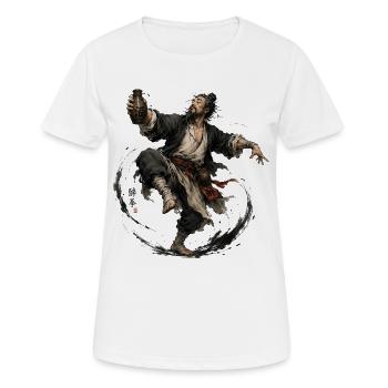 Drunken Master – Martial Arts Design - Frauen T-Shirt atmungsaktiv - Weiß - Vorne - AI Model Female 172 dark (172cm)