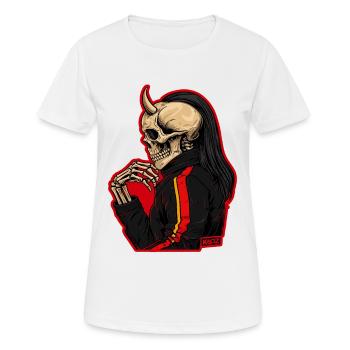 Skeleton Rider Streetwear - Women's Breathable T-Shirt - white - Front - AI Model Female 172 dark (172cm)