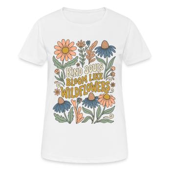 Child Souls Wildflower Saying - Women's Breathable T-Shirt - white - Front - AI Model Female 172 dark (172cm)