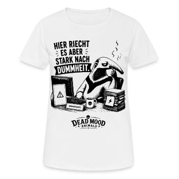 Lustiger Ameisenbär Büro Spruch | Sarkasmus - Frauen T-Shirt atmungsaktiv - Weiß - Vorne - AI Model Female 172 dark (172cm)