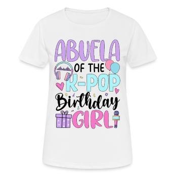 Abuela de la fille d’anniversaire K-Pop - T-shirt respirant Femme - blanc - Devant - AI Model Female 172 dark (172cm)