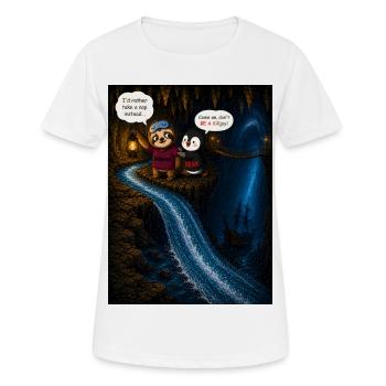 Don't Be A Killjoy – Funny Sloth Adventure Pun - Frauen T-Shirt atmungsaktiv - Weiß - Vorne - AI Model Female 172 dark (172cm)