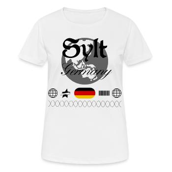Sylt Deutschland Streetwear Reise Souvenir - Frauen T-Shirt atmungsaktiv - Weiß - Vorne - AI Model Female 172 dark (172cm)