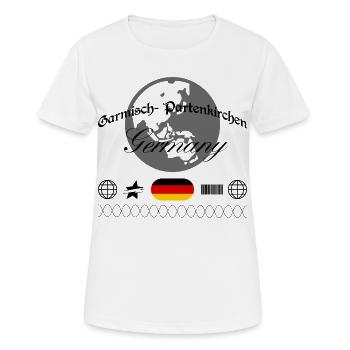 Garmisch-Partenkirchen Deutschland Streetwear - Frauen T-Shirt atmungsaktiv - Weiß - Vorne - AI Model Female 172 dark (172cm)