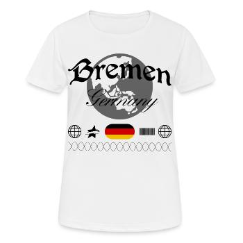 Souvenir de voyage streetwear de Brême, Allemagne - T-shirt respirant Femme - blanc - Devant - AI Model Female 172 dark (172cm)