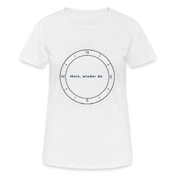 Moin Wieder Da Kompass Norddeutsch Shirt - Frauen T-Shirt atmungsaktiv - Weiß - Vorne - AI Model Female 172 dark (172cm)
