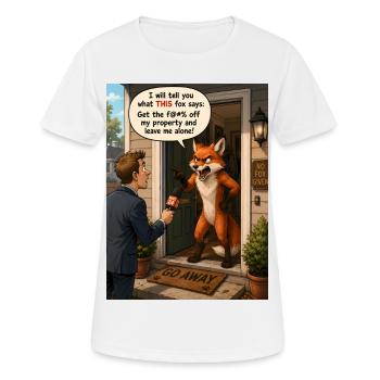 No Fox Given – Funny Angry Fox Cartoon - Women's Breathable T-Shirt - white - Front - AI Model Female 172 dark (172cm)