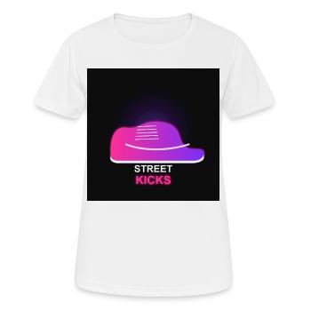 Street Kicks - Sneaker Streetwear Neon - T-shirt respirant Femme - blanc - Devant - AI Model Female 172 dark (172cm)