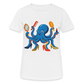 Octopus styling - Women's Breathable T-Shirt - white - Front - AI Model Female 172 dark (172cm)