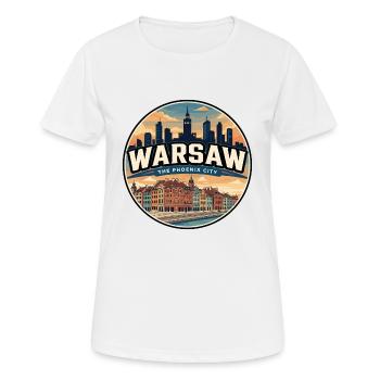 Retro Warsaw Old Town Market Badge - Women's Breathable T-Shirt - white - Front - AI Model Female 172 dark (172cm)