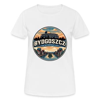 Retro Bydgoszcz-Getreideabzeichen - Frauen T-Shirt atmungsaktiv - Weiß - Vorne - AI Model Female 172 dark (172cm)