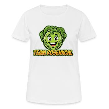 Maillot avec le logo des Choux de Bruxelles - T-shirt respirant Femme - blanc - Devant - AI Model Female 172 dark (172cm)
