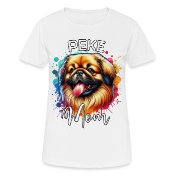 Pekinese Mama - Frauen T-Shirt atmungsaktiv - Weiß - Vorne - AI Model Female 172 dark (172cm)