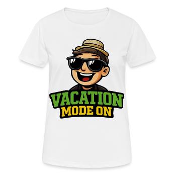 Vacation Mode On Urlaub Spruch Urlauber und Reisen - Frauen T-Shirt atmungsaktiv - Weiß - Vorne - AI Model Female 172 dark (172cm)