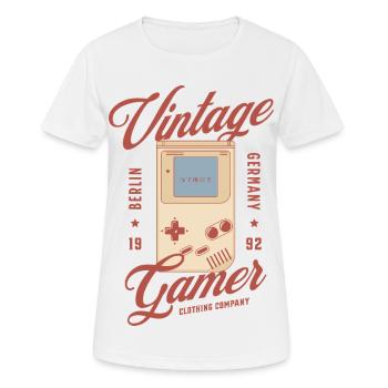 Vintage Gamer 1992 – Portable rétro - T-shirt respirant Femme - blanc - Devant - AI Model Female 172 dark (172cm)