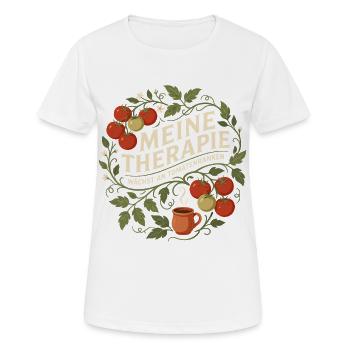 Meine Therapie Tomatenrankens Heilung - Frauen T-Shirt atmungsaktiv - Weiß - Vorne - AI Model Female 172 dark (172cm)