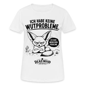 Ich hab keine Wutprobleme sondern Menschenprobleme - Frauen T-Shirt atmungsaktiv - Weiß - Vorne - AI Model Female 172 dark (172cm)